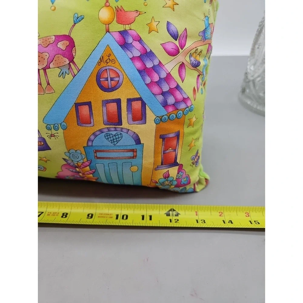 Grandma Spoils Me Rotten Handmade Pillow Colorful Cottagecore Whimsical‎